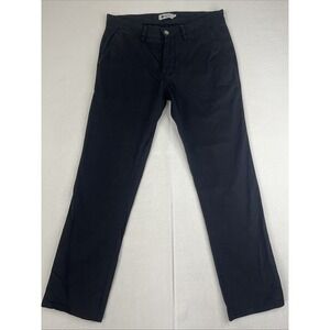 NN07 No Nationality Chino Pants 33x32 Fits 33x28 Mens Marco Black Trousers Italy